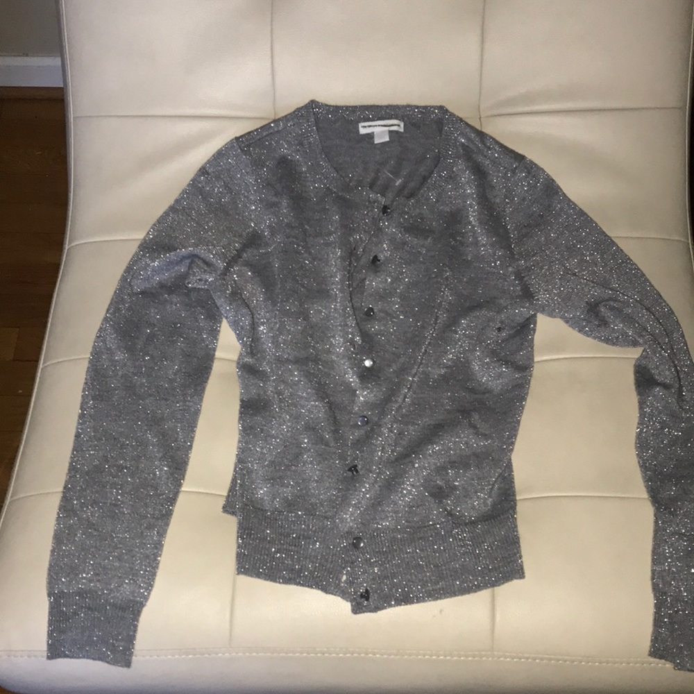 New York & company button down small sweater mint